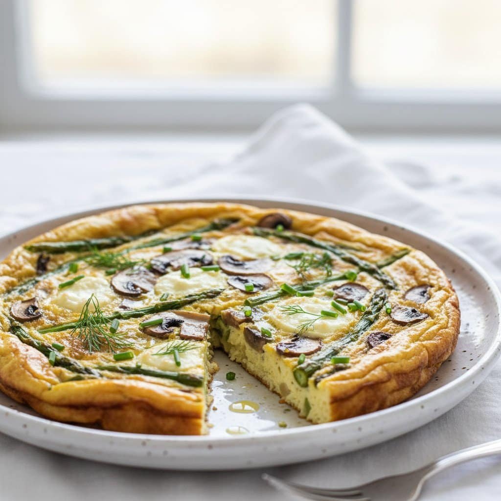 Asparagus Mushroom Frittata Recipe for Spring Brunch
