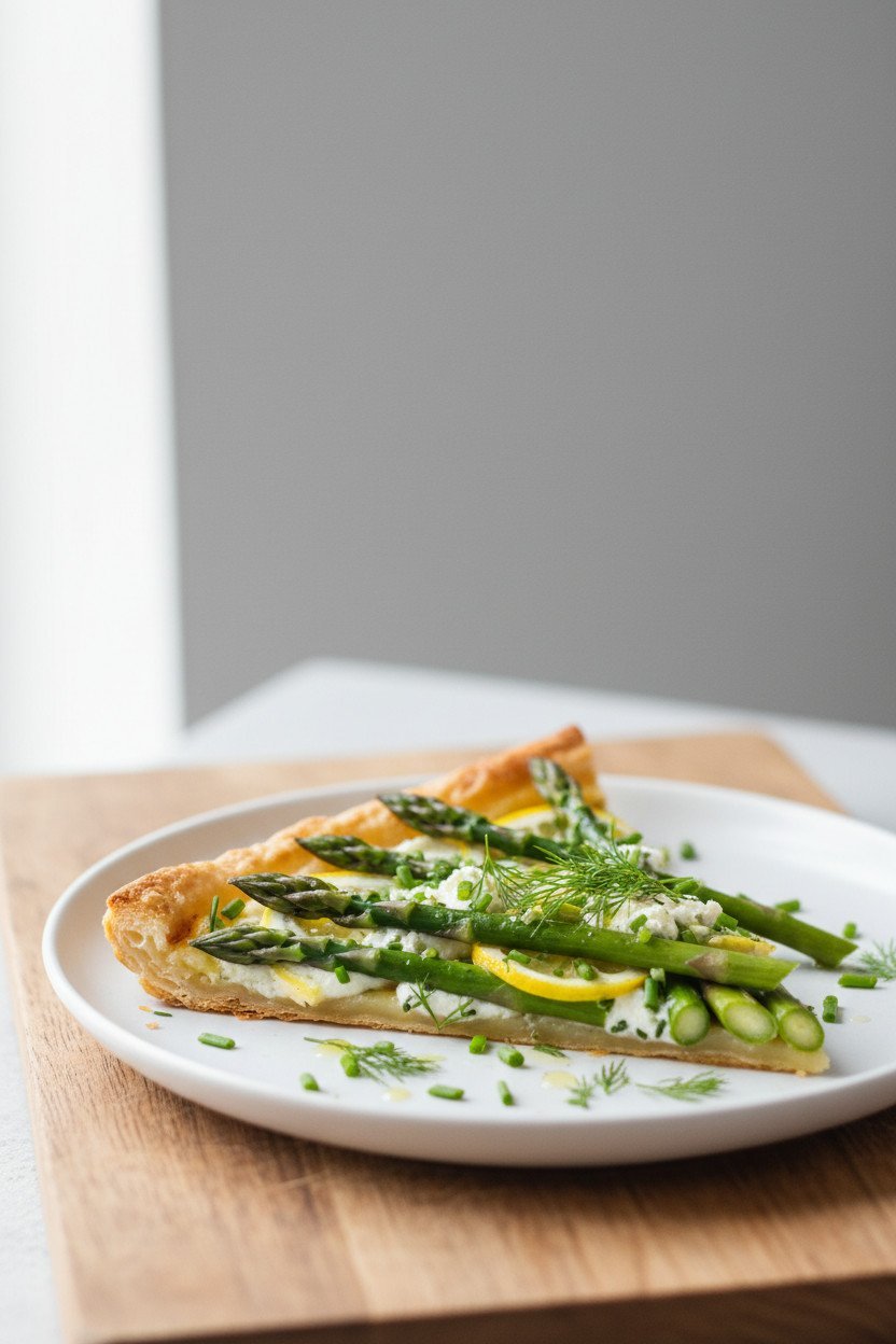 Asparagus Tart serving photo