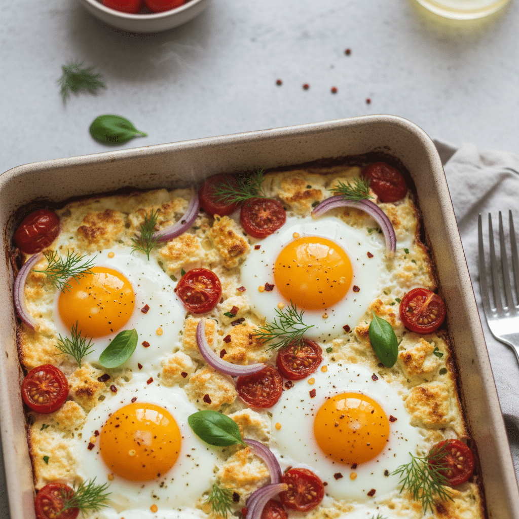 Baked Feta Eggs Recipe (Easy & High Protein)
