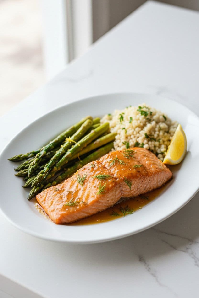 Baked Salmon serving photo