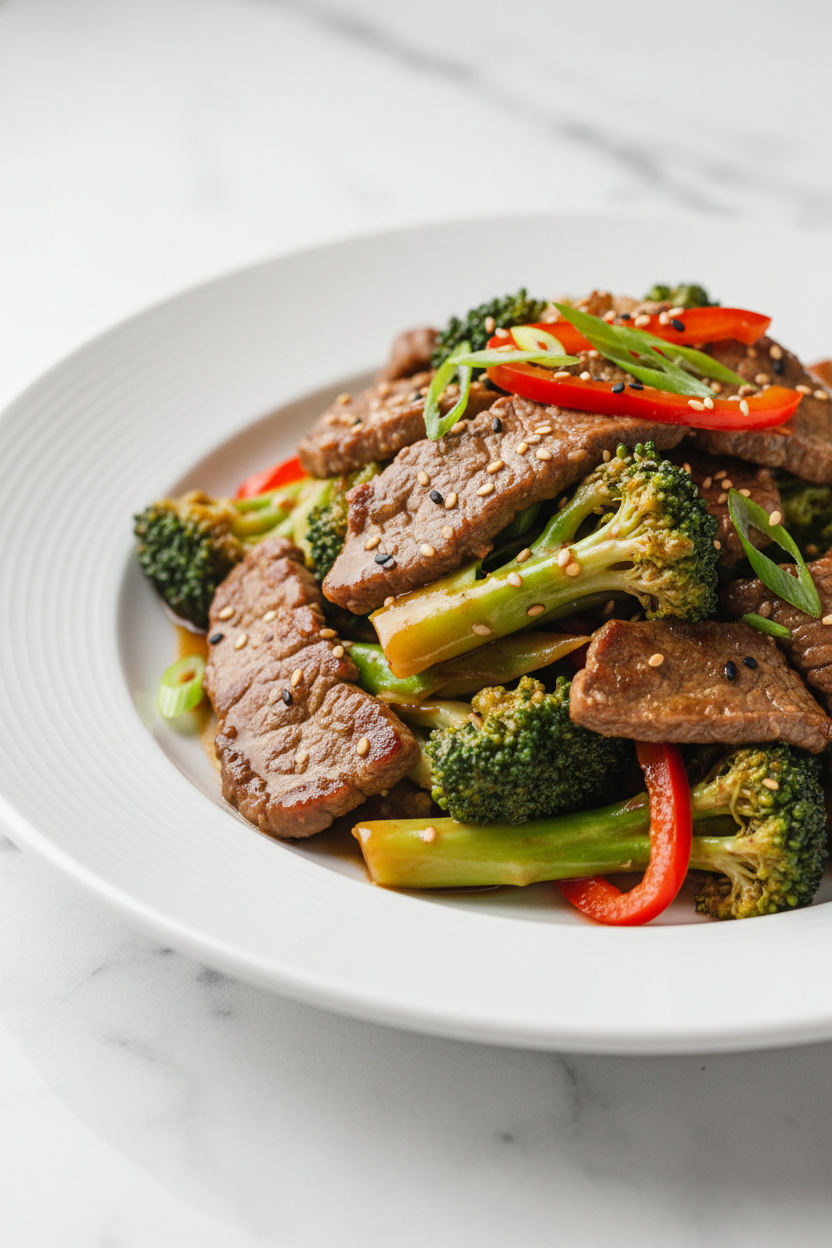 Beef and Broccoli Stir Fry serving photo