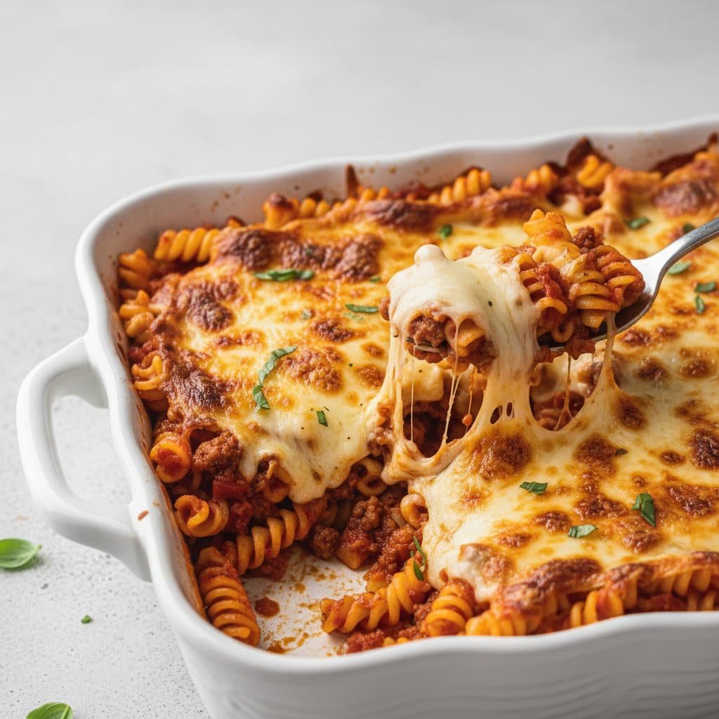Beef Baked Ziti Recipe (Easy Weeknight Pasta Bake)
