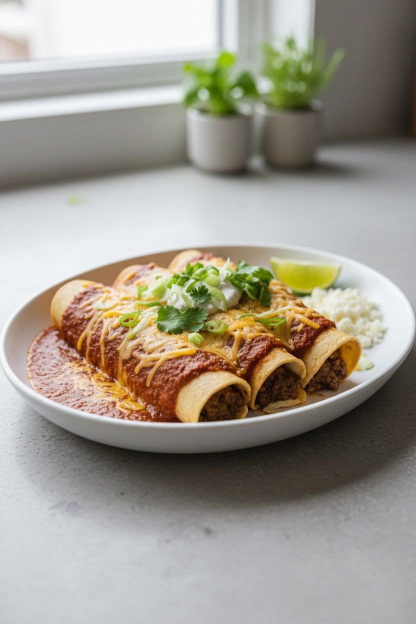 Beef Enchiladas serving photo