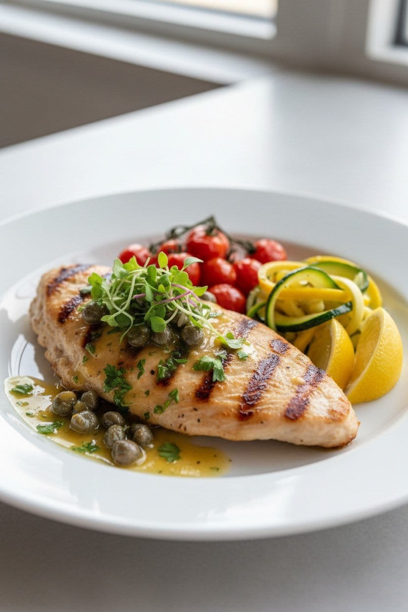 Chicken Paillard serving photo