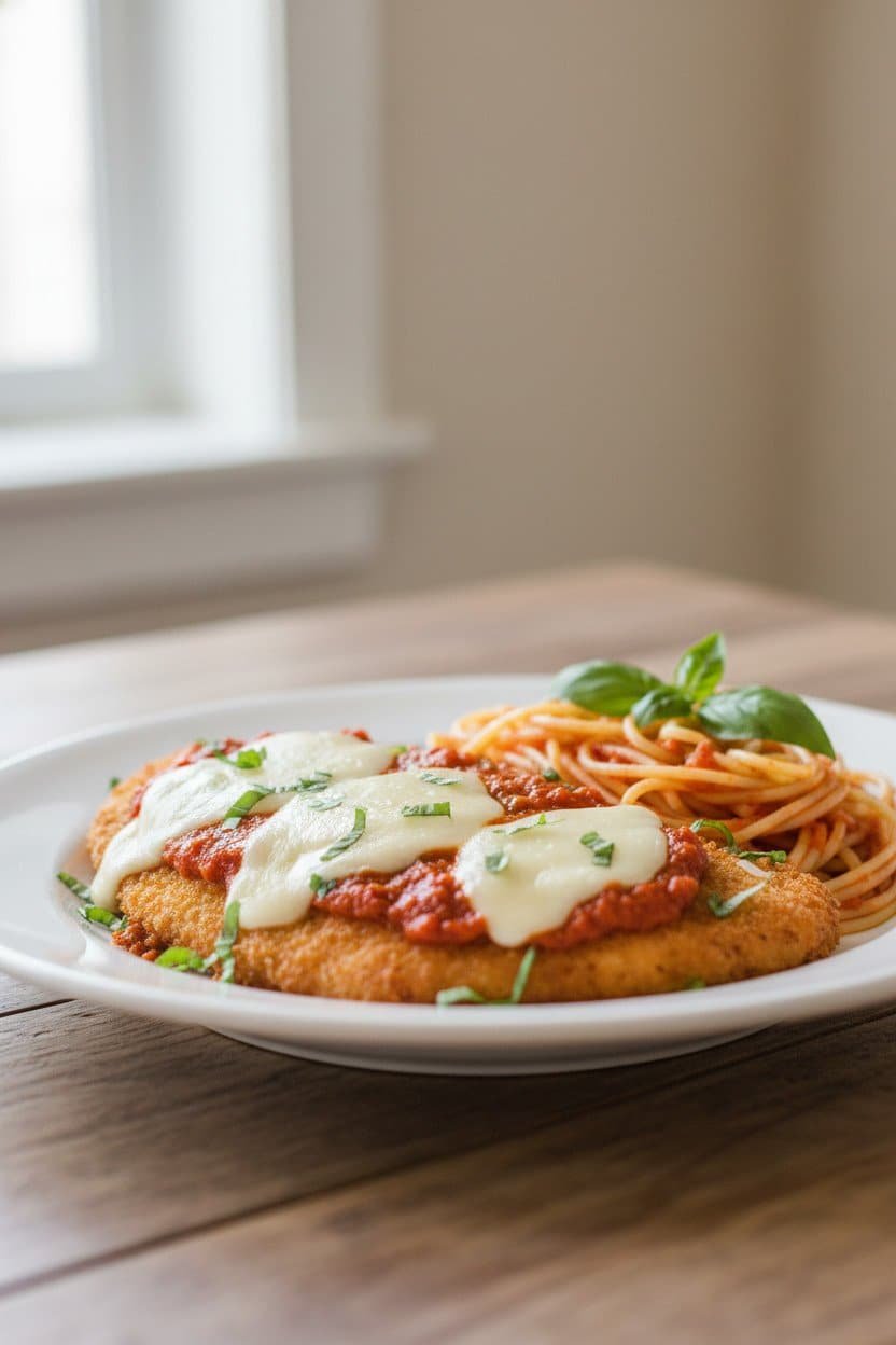 Chicken Parmesan serving photo