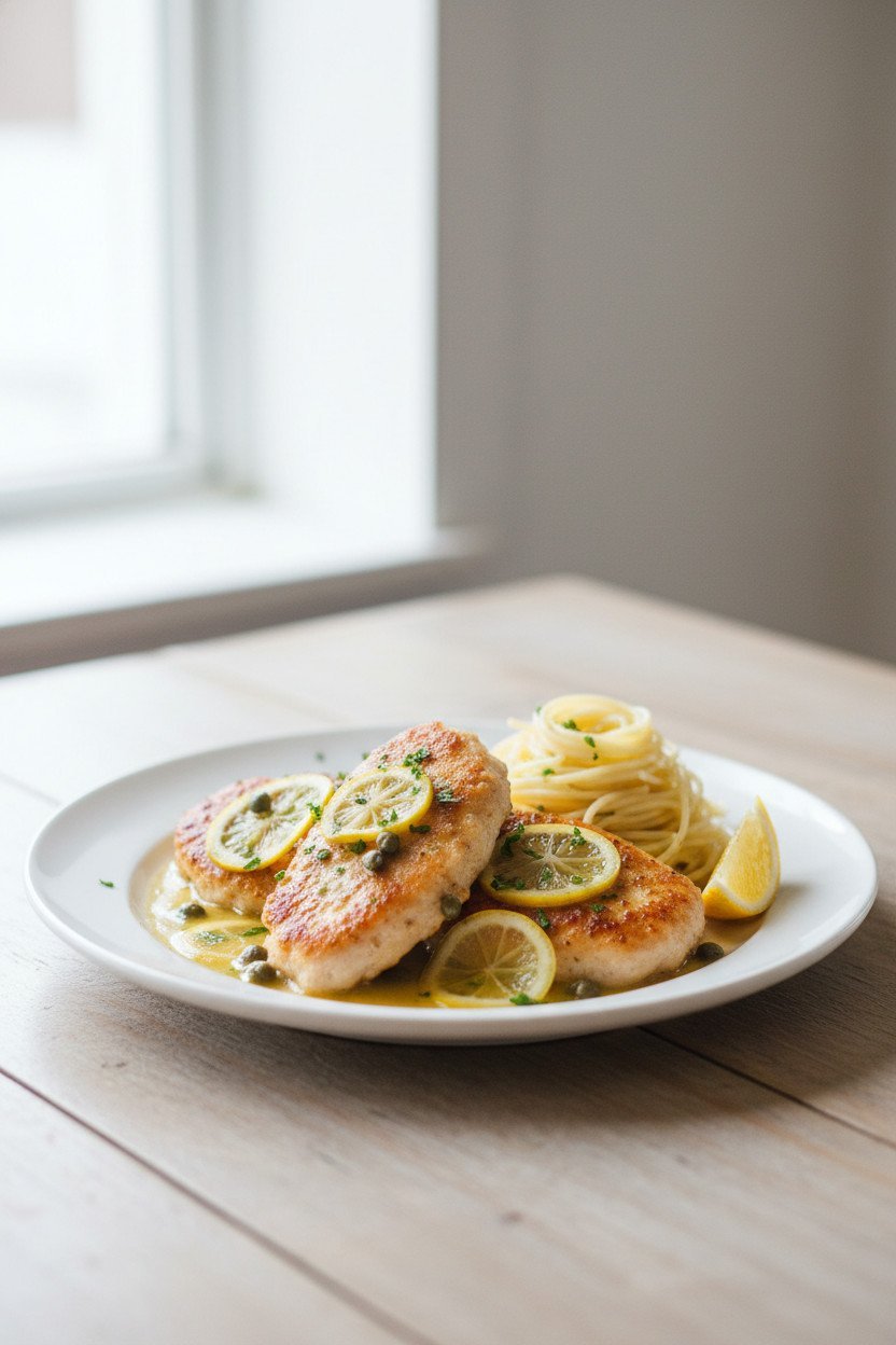 Chicken Piccata serving photo