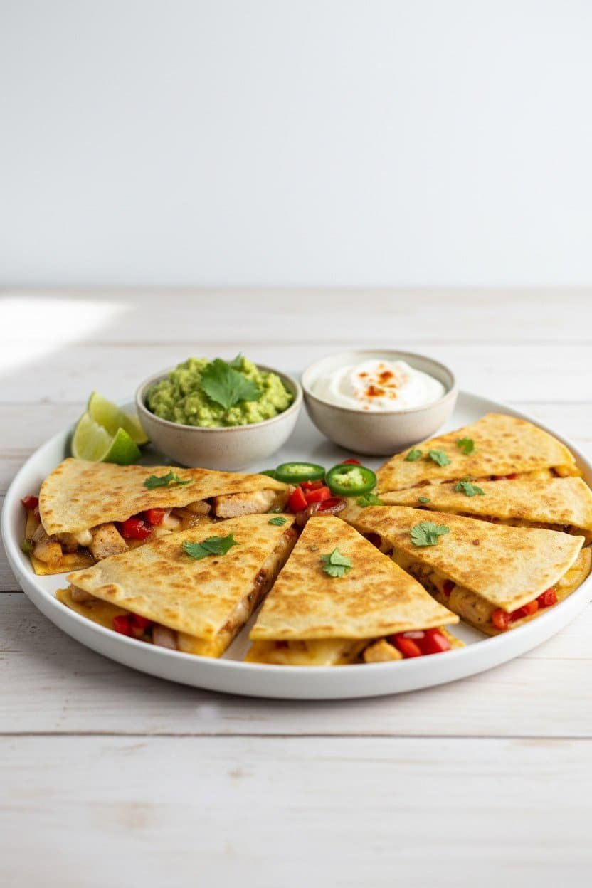 Chicken Quesadillas serving photo