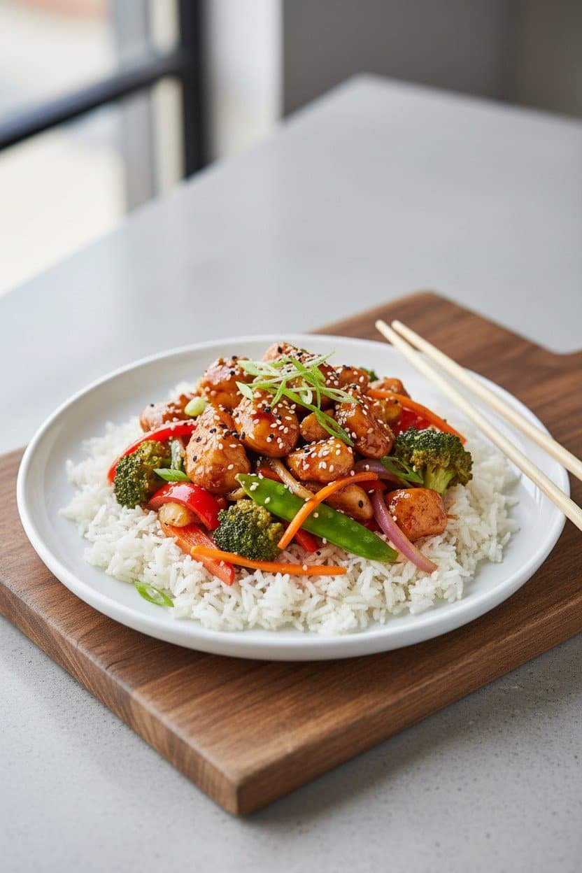 Chicken Stir Fry serving photo