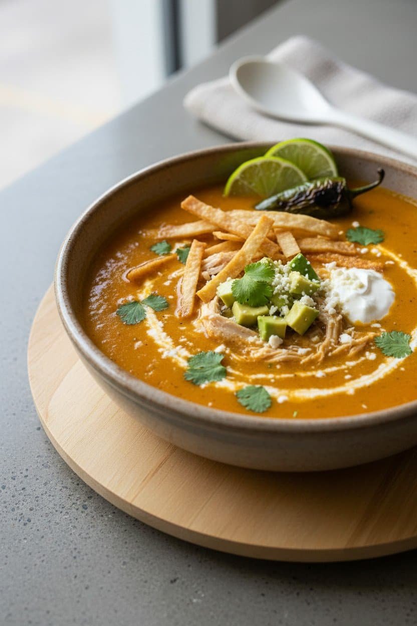 Chicken Tortilla Soup serving photo