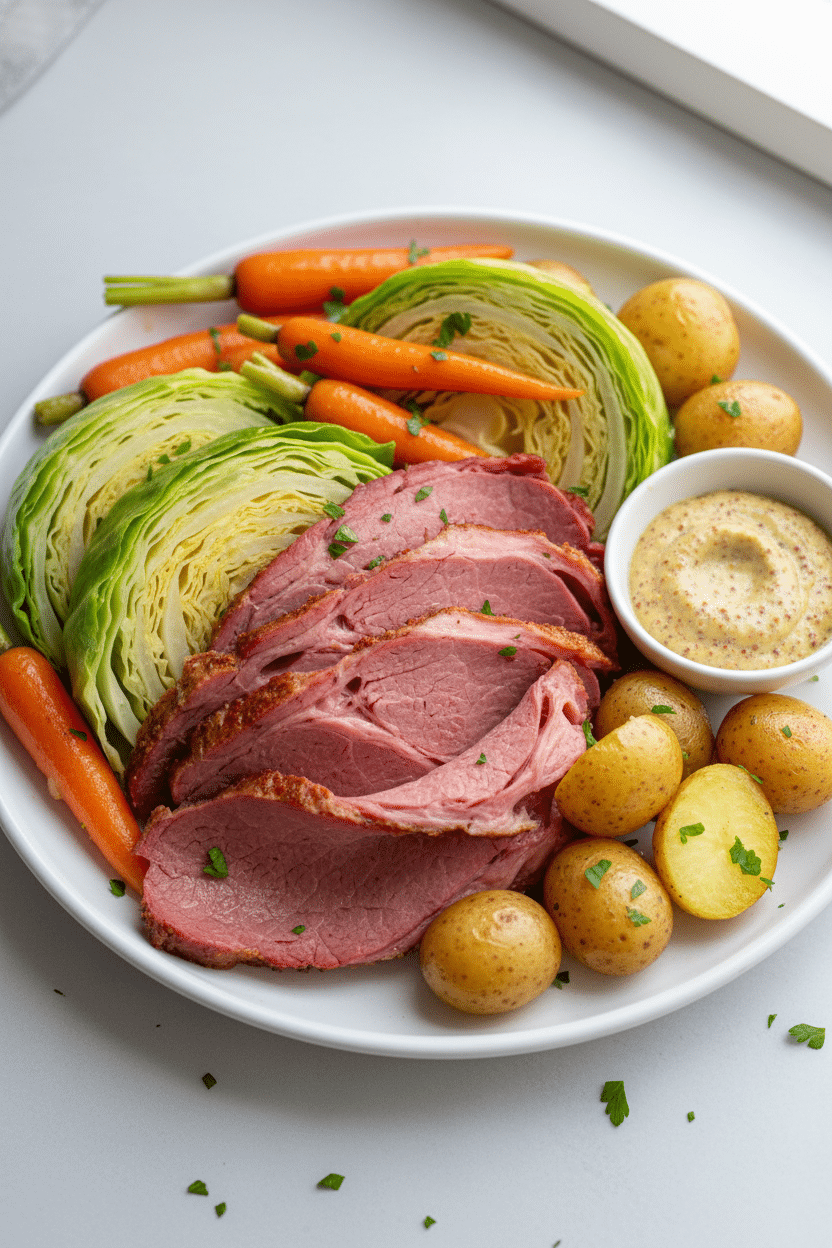 Corned Beef and Cabbage serving photo