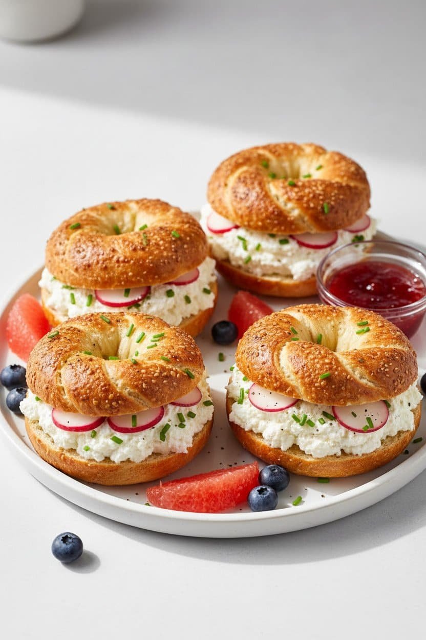 Cottage Cheese Flagels serving photo