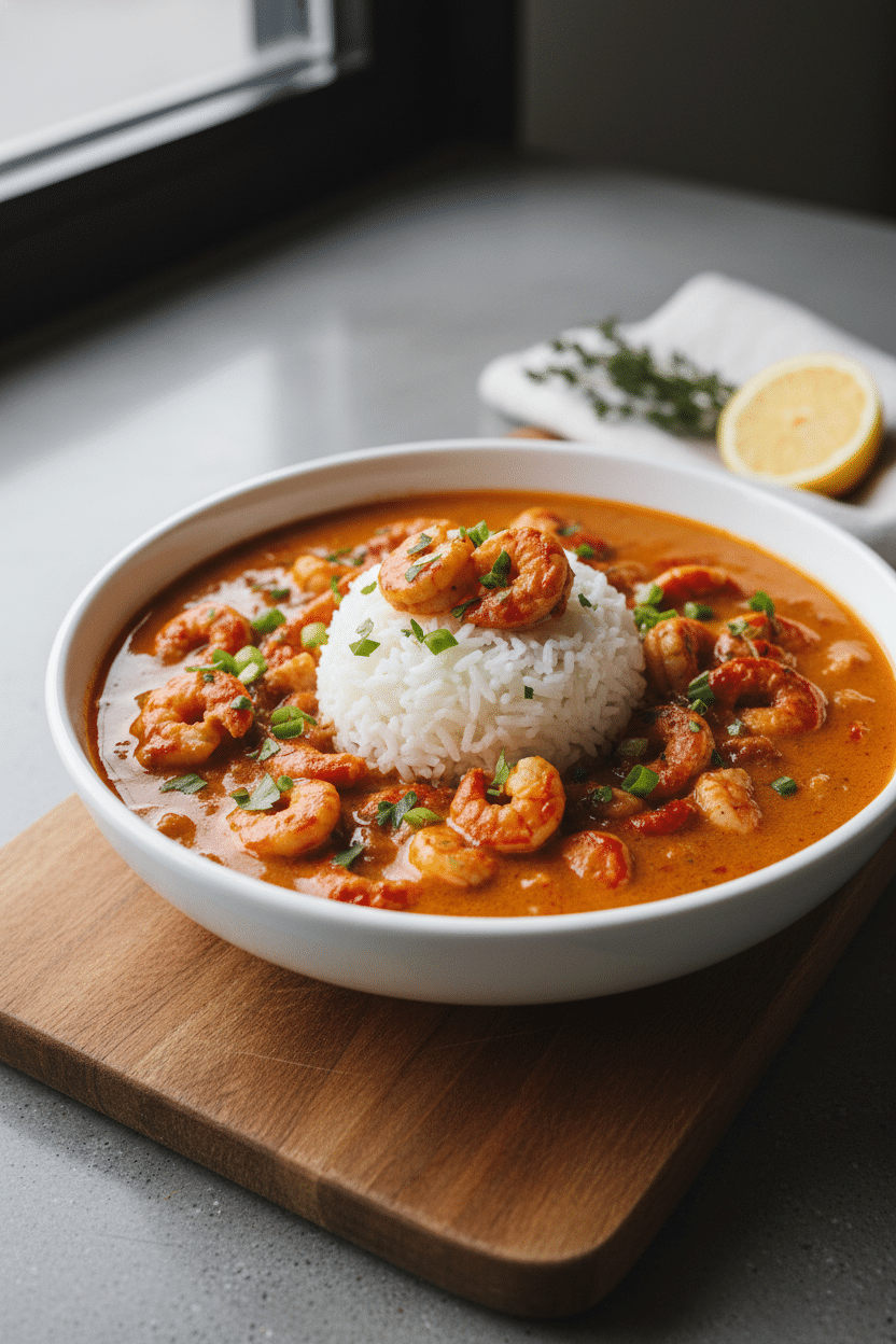 Crawfish Étouffée serving photo
