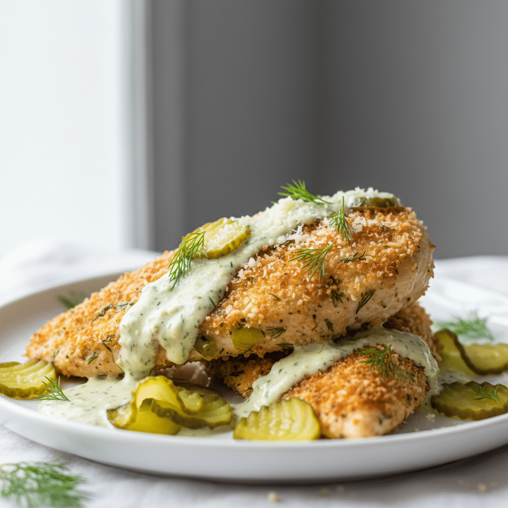 Dill Pickle Parmesan Chicken Recipe (Crispy & Juicy)