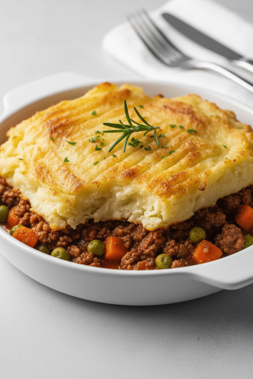 Easy Beef Shepherd's Pie serving photo
