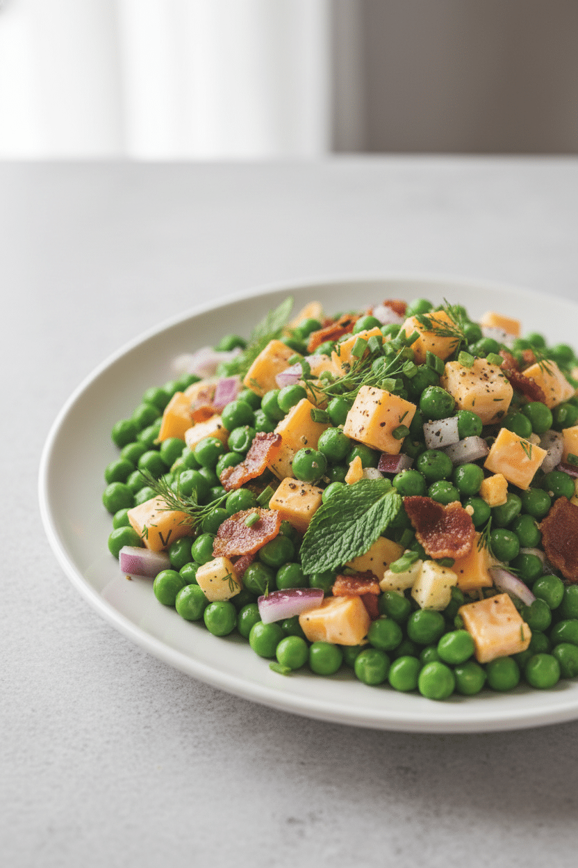English Pea Salad serving photo