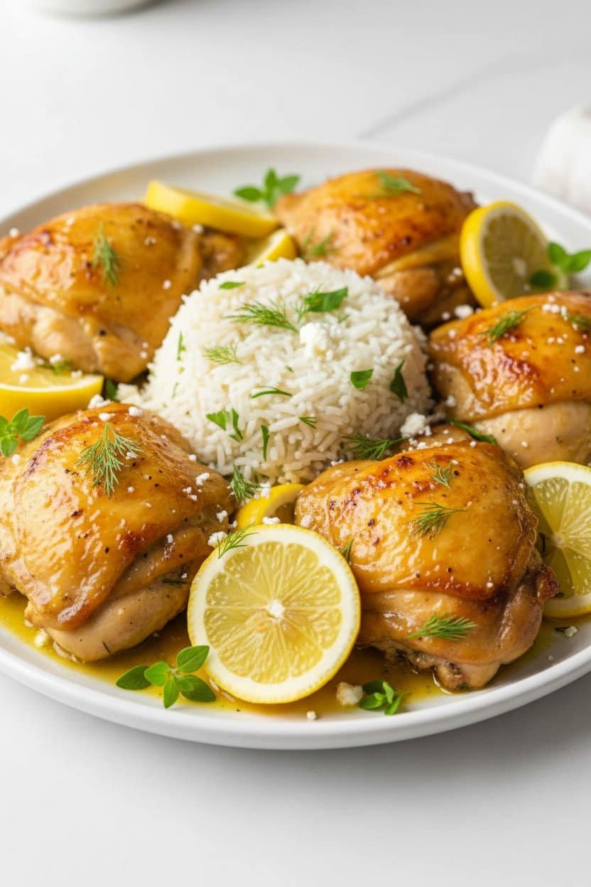 Greek Lemon Chicken serving photo