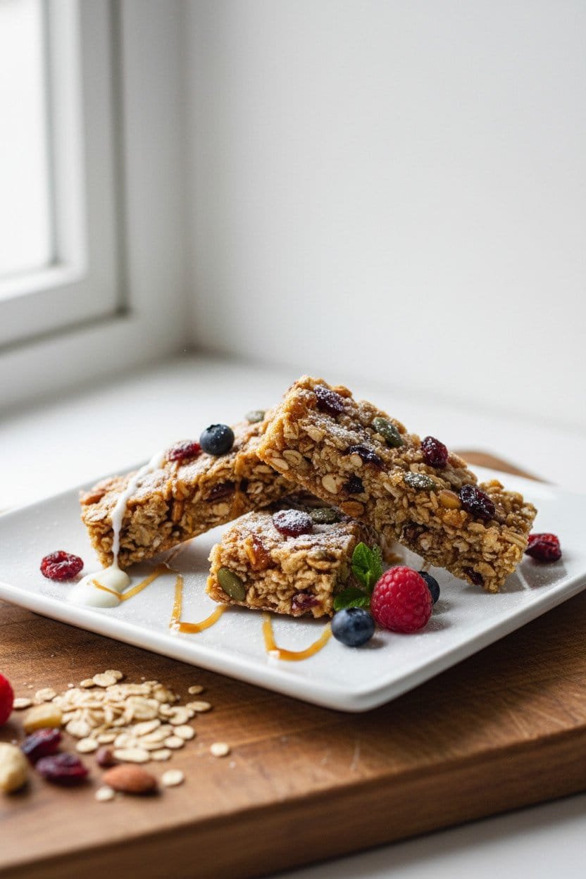 Homemade Granola Bars serving photo