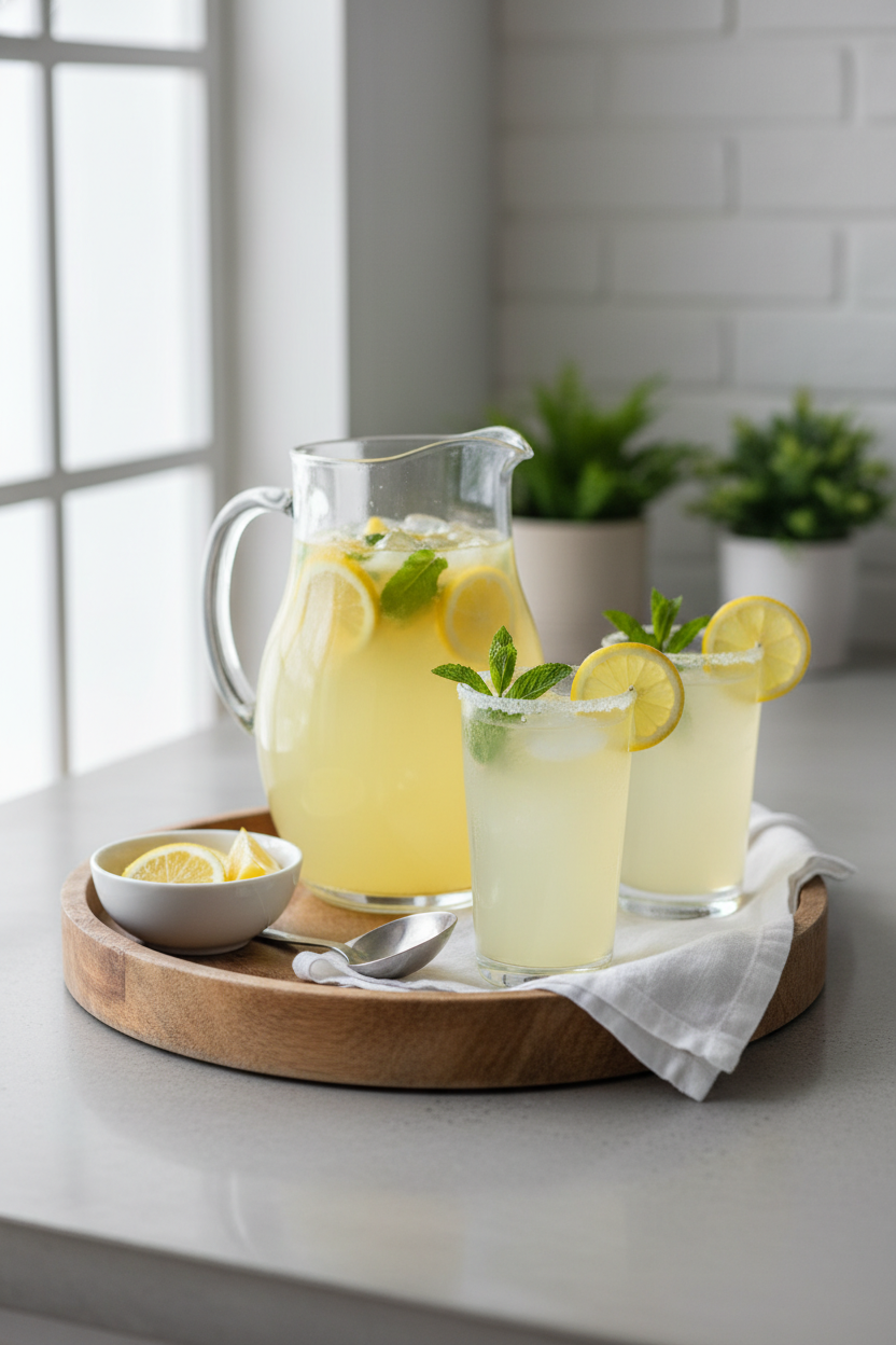 Homemade Lemonade serving photo