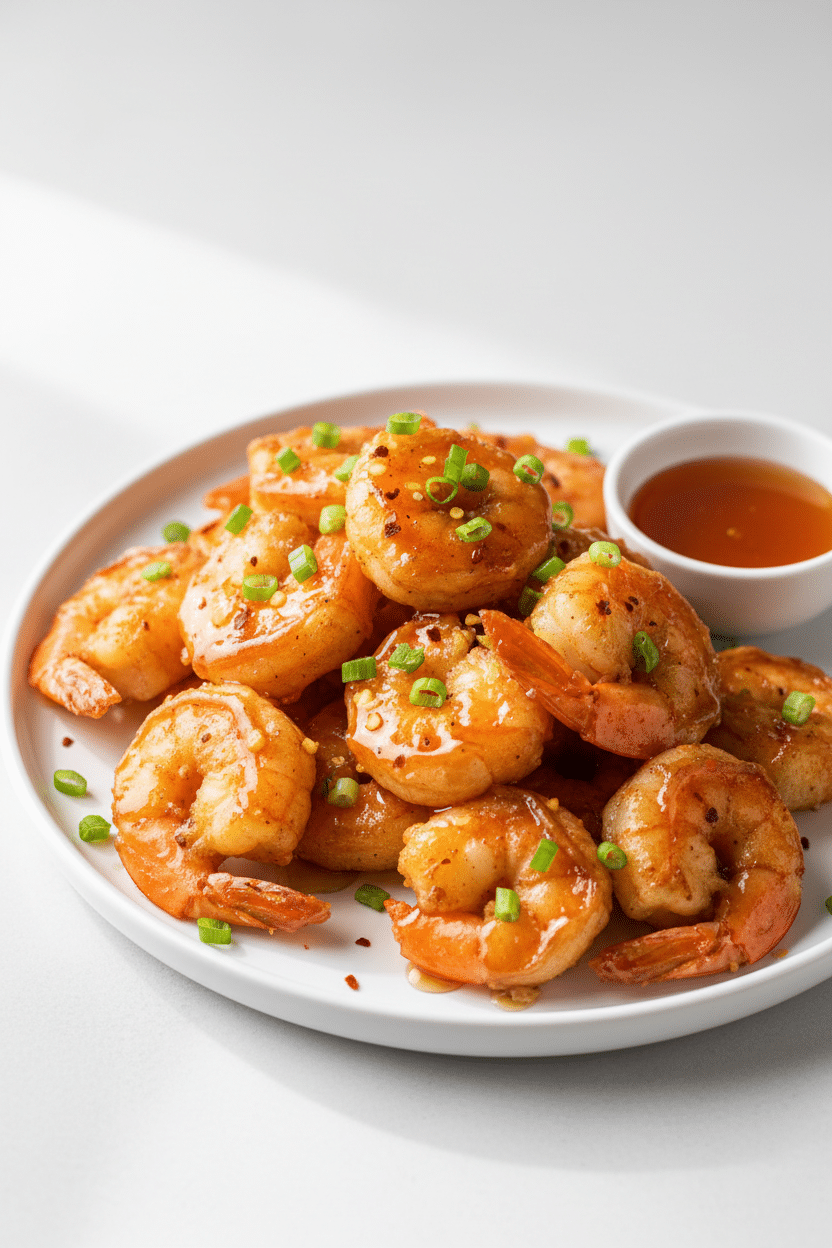 Hot Honey Fried Shrimp serving photo