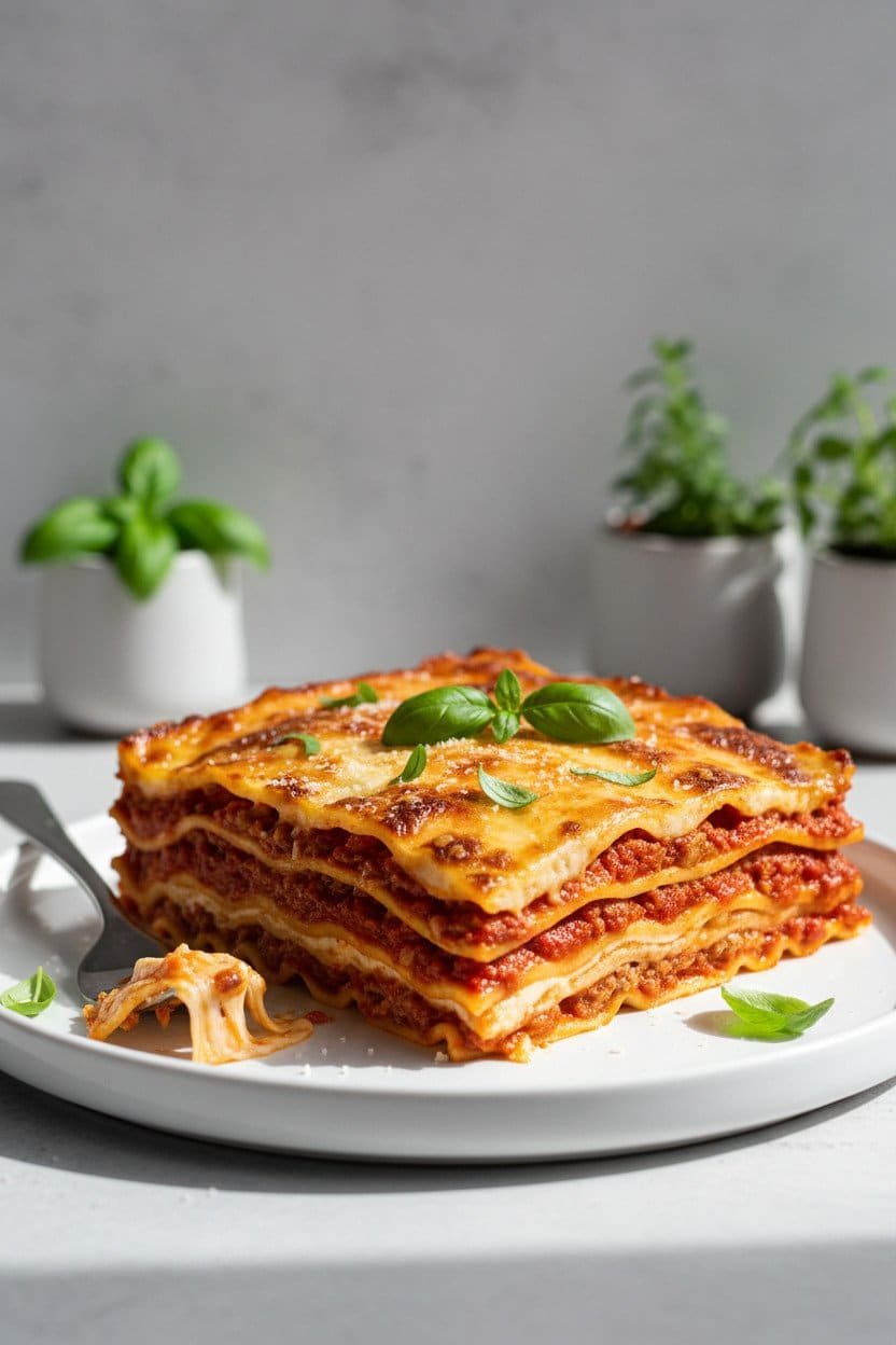 Lasagna serving photo