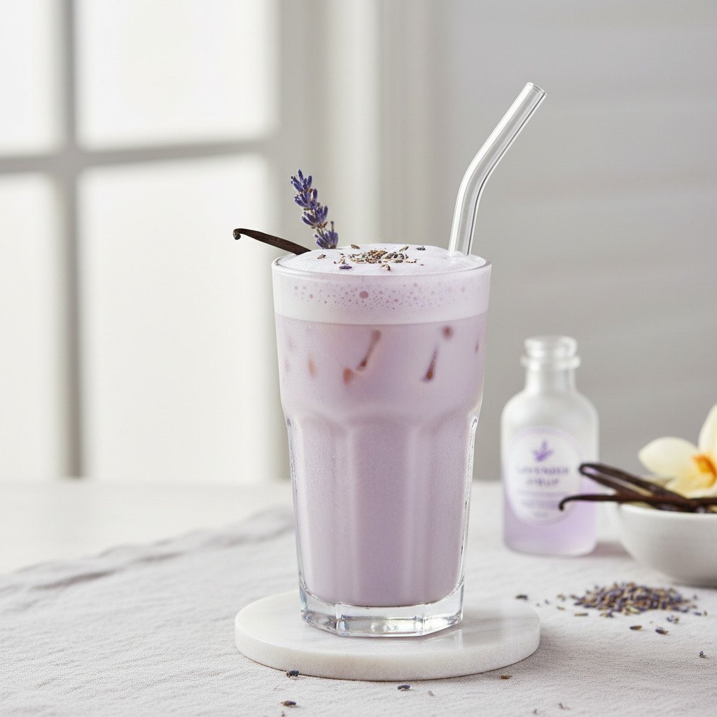 Lavender Vanilla Iced Latte Recipe (Creamy and Refreshing)