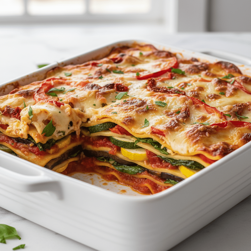 Layered Mediterranean Vegetable Lasagna (Hearty & Flavorful)