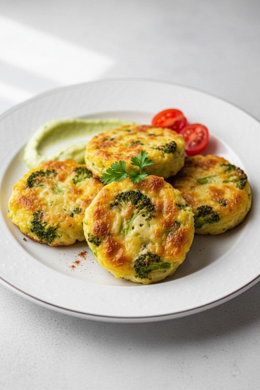 Low Carb Broccoli Cheese Rounds serving photo