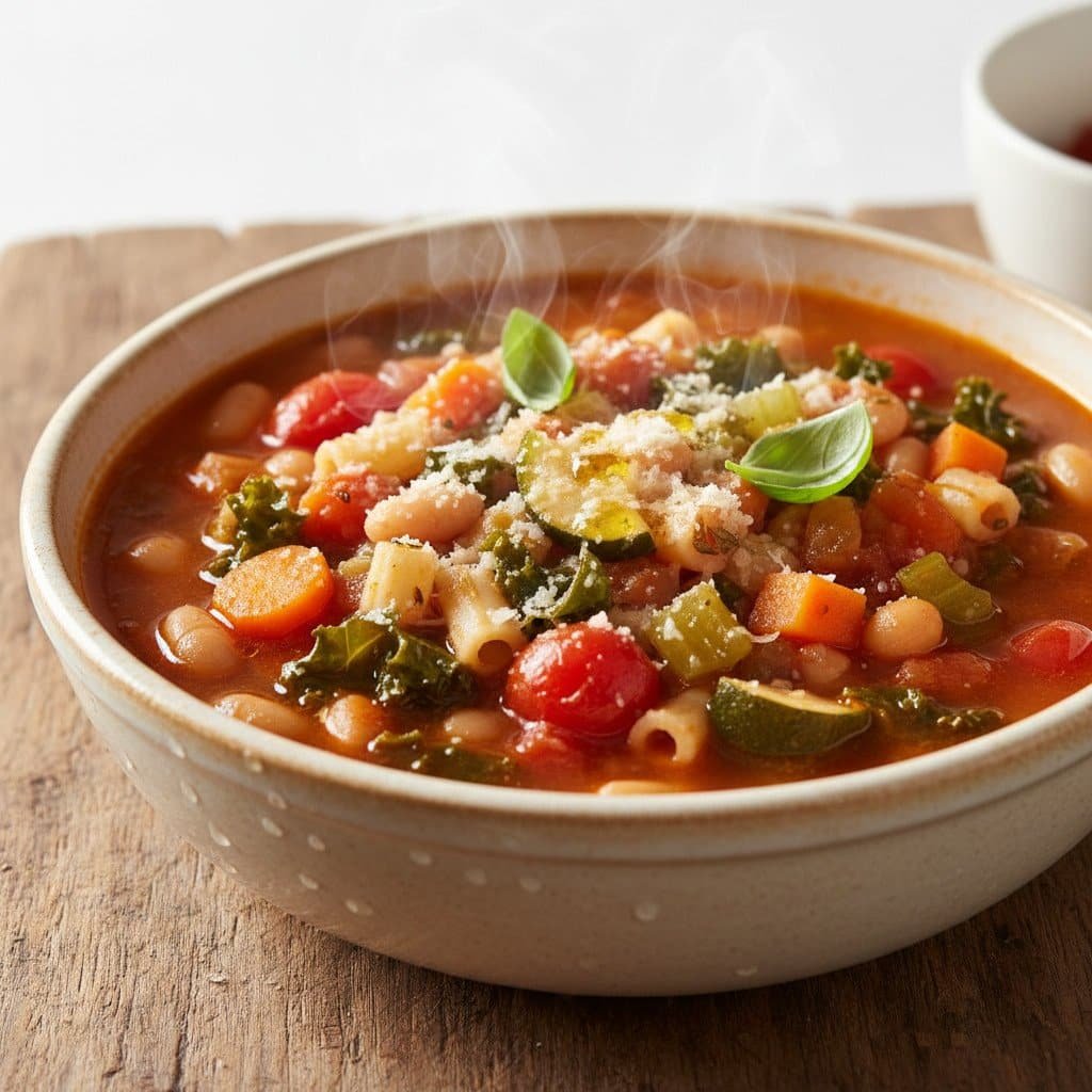 Minestrone Soup Recipe (Hearty Vegetable Soup)