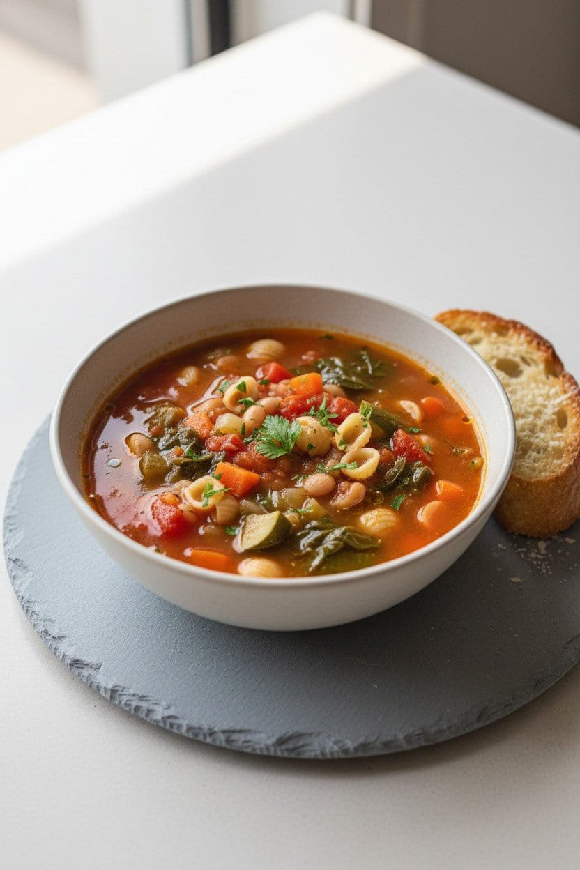 Minestrone Soup serving photo