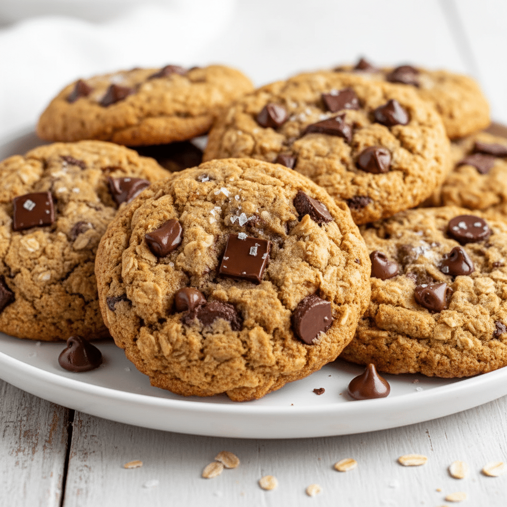 Oatmeal Chocolate Chip Cookies (Soft & Chewy)
