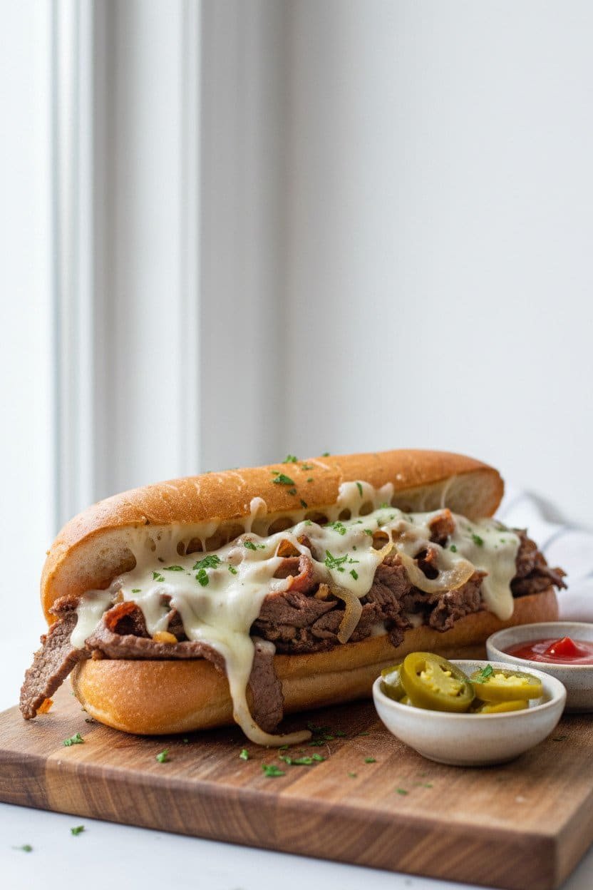 Philly Cheesesteak serving photo