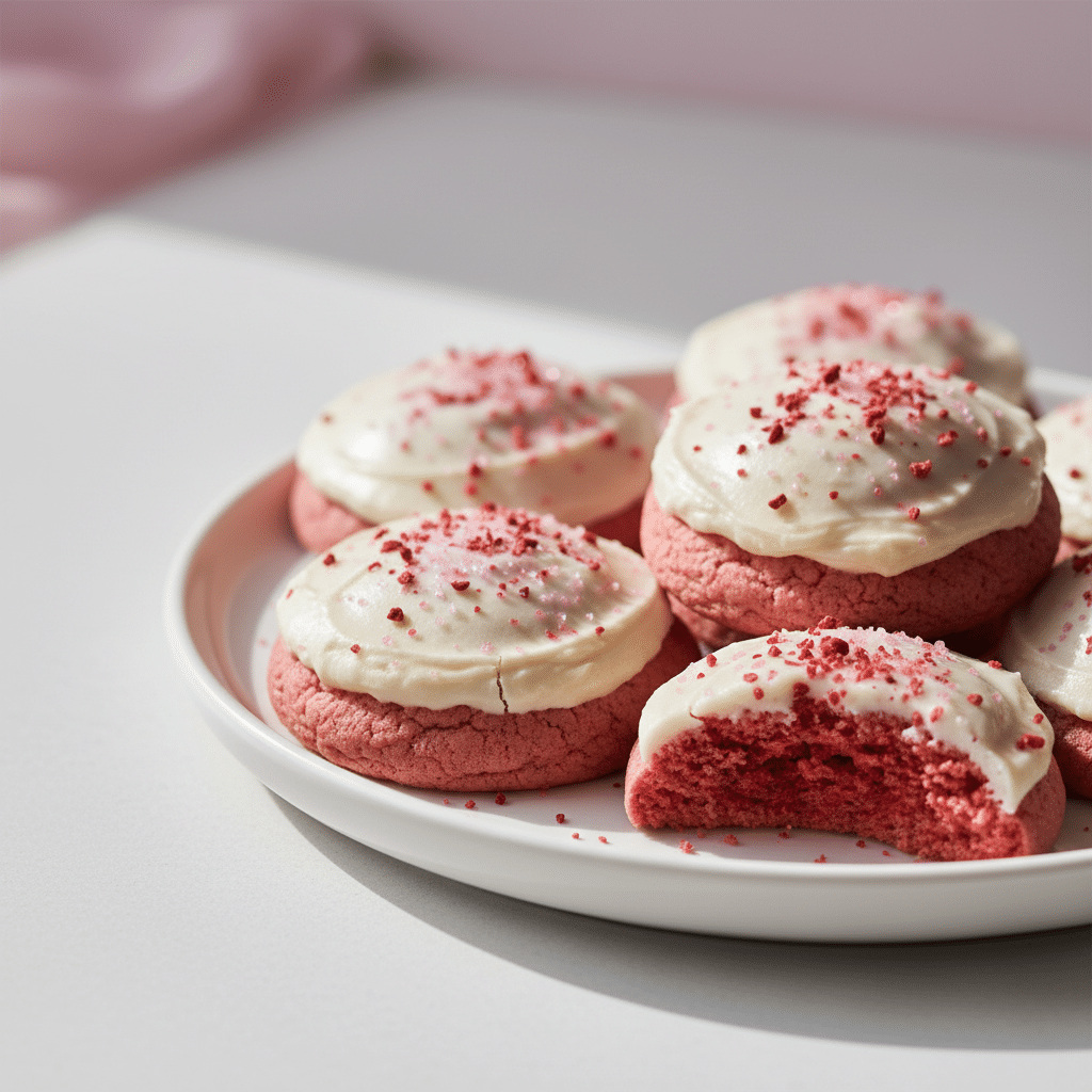 Pink Velvet Cookies Recipe (Soft & Chewy)