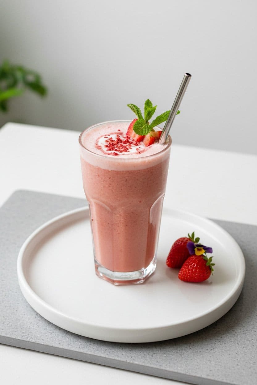 Strawberry Smoothie serving photo