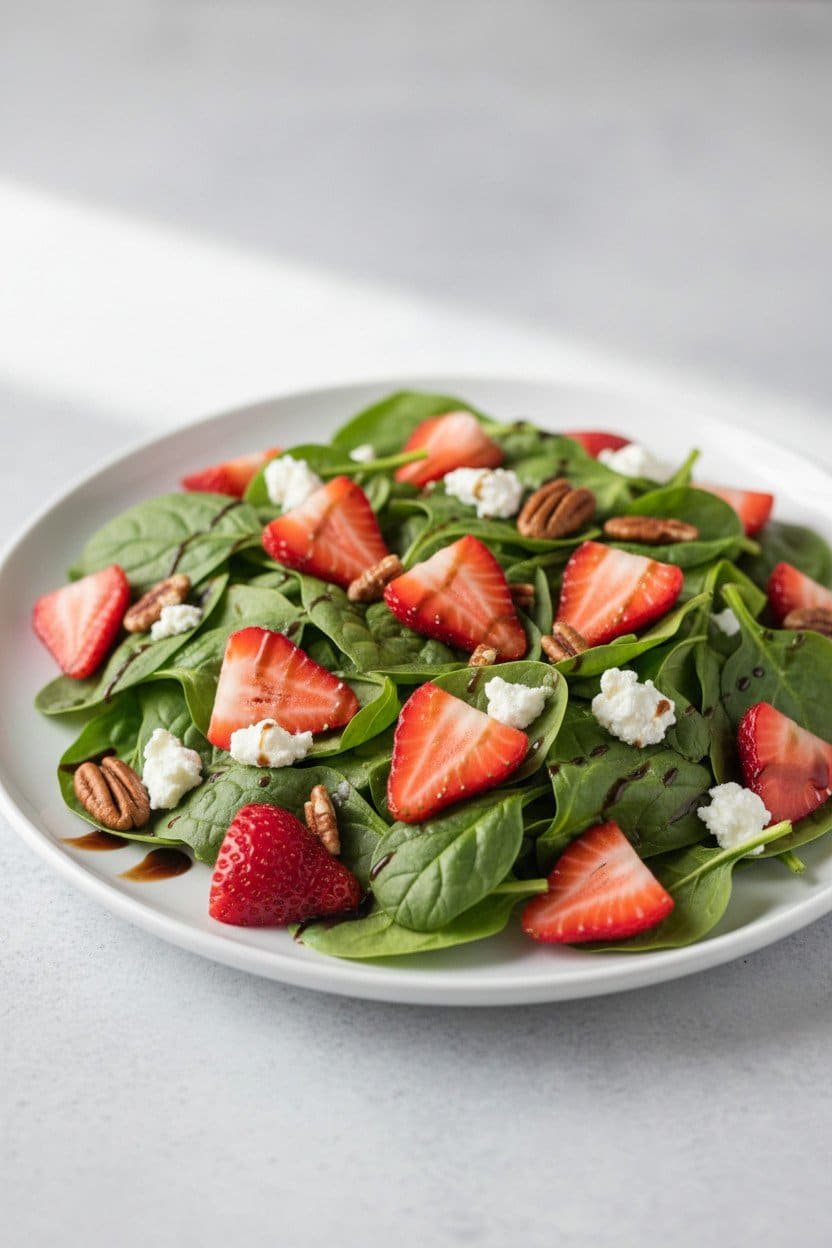 Strawberry Spinach Salad serving photo