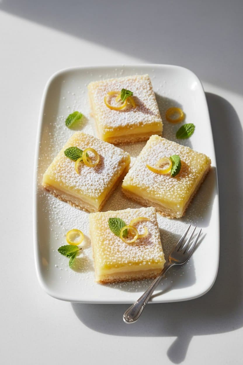 Tangy Lemon Bars serving photo