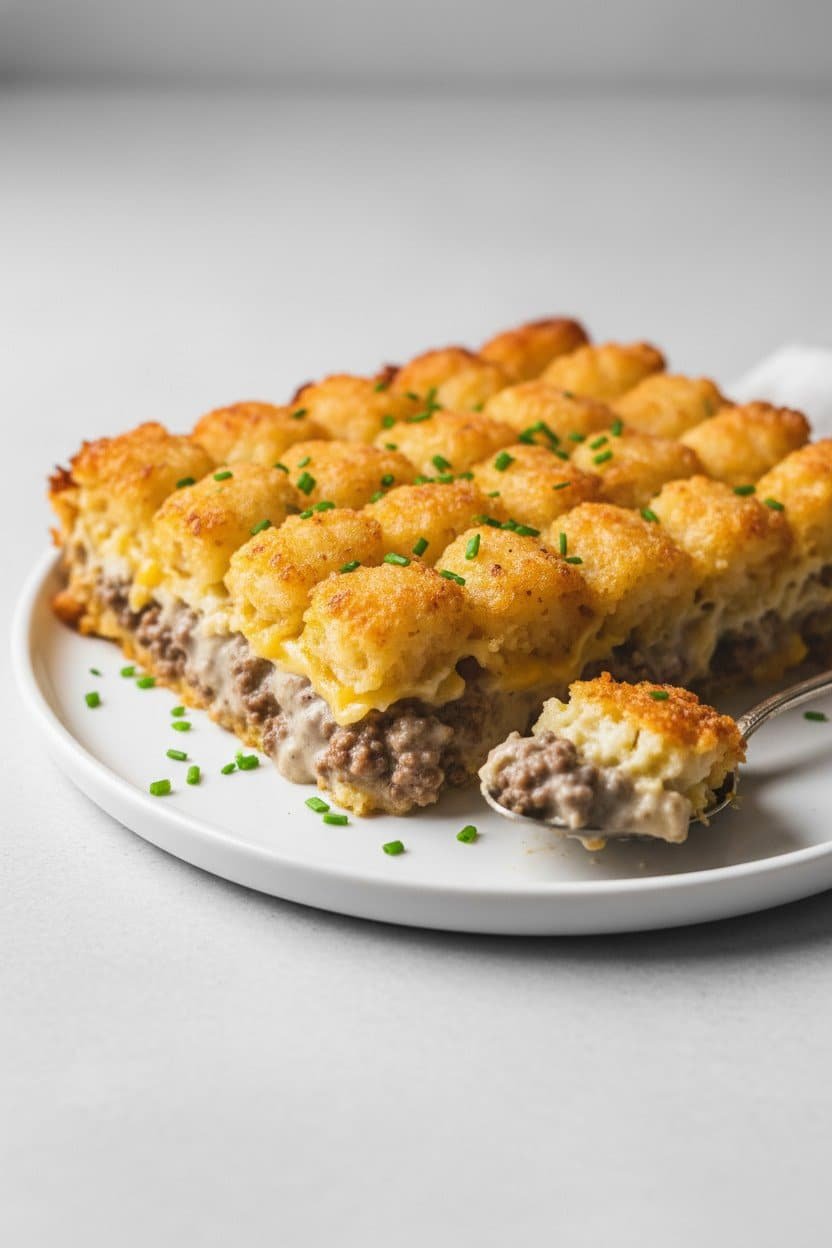 Tater Tot Casserole serving photo