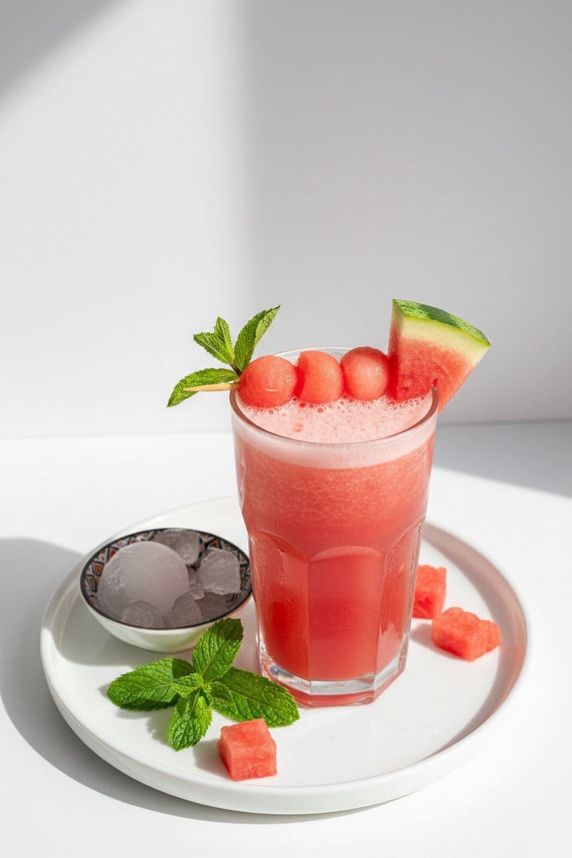 Watermelon Agua Fresca serving photo
