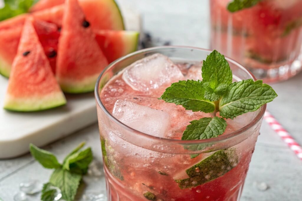 sparkling watermelon mint refresher 1