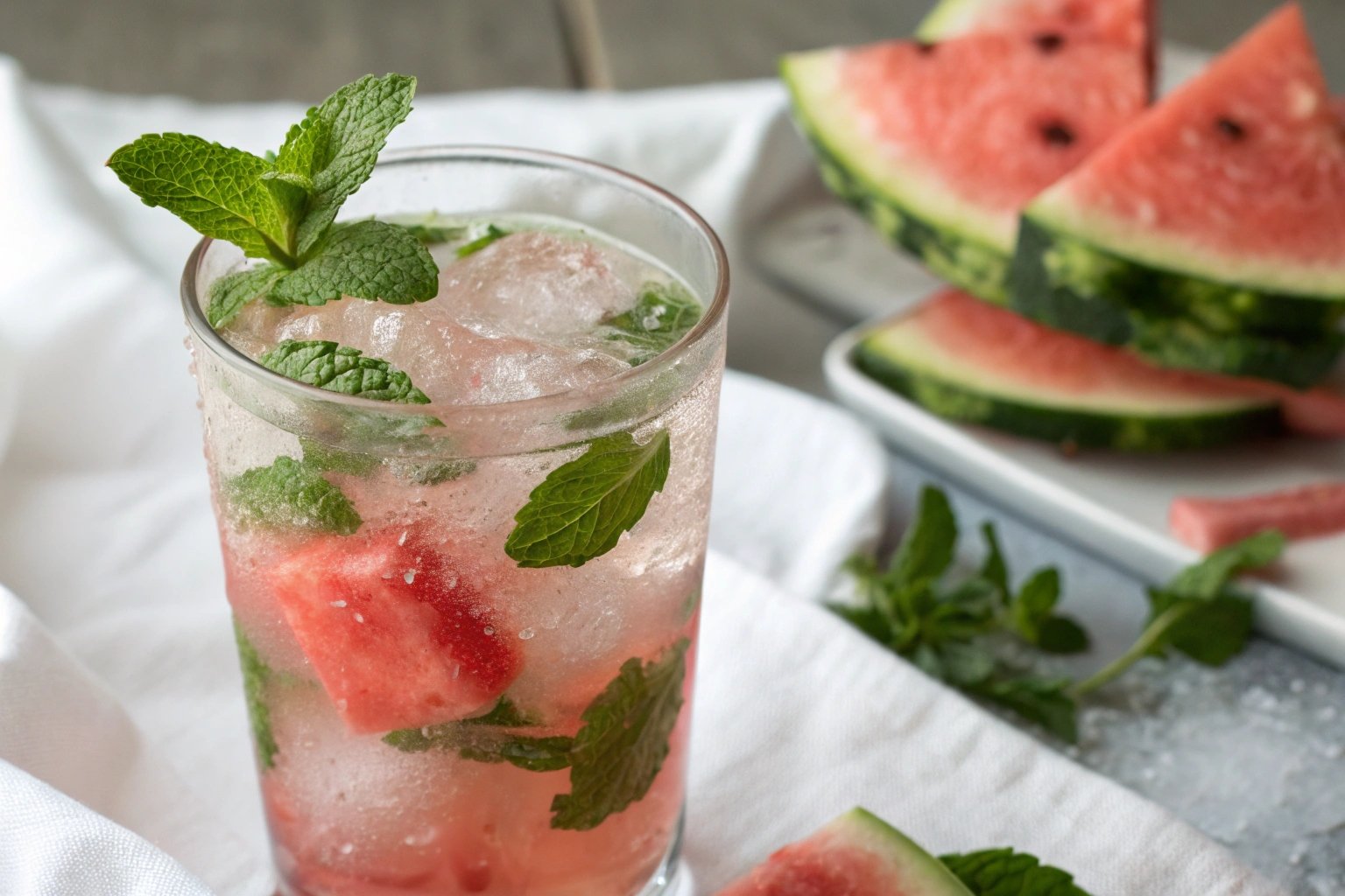 sparkling watermelon mint refresher