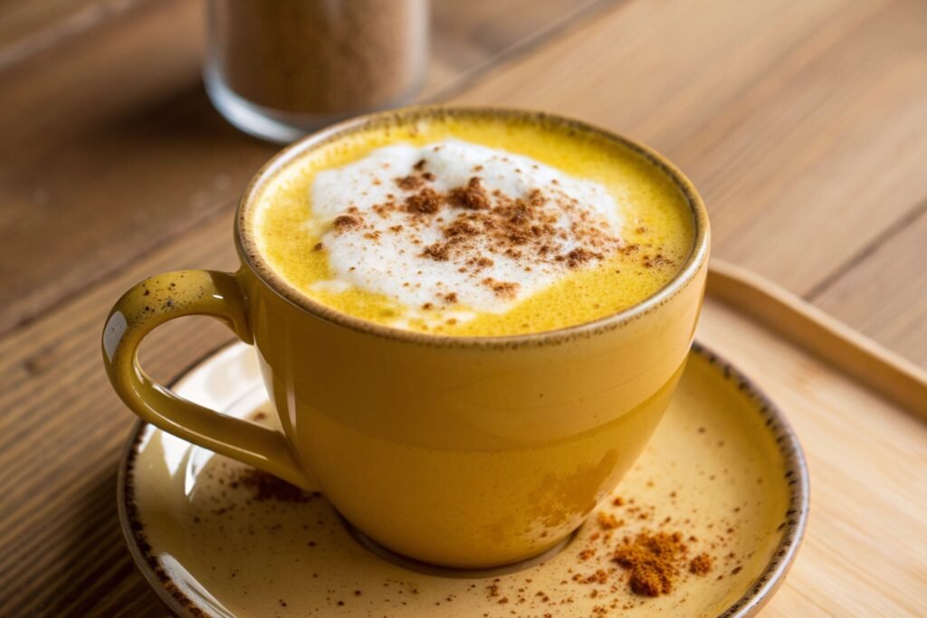 warm spiced turmeric milk golden latte