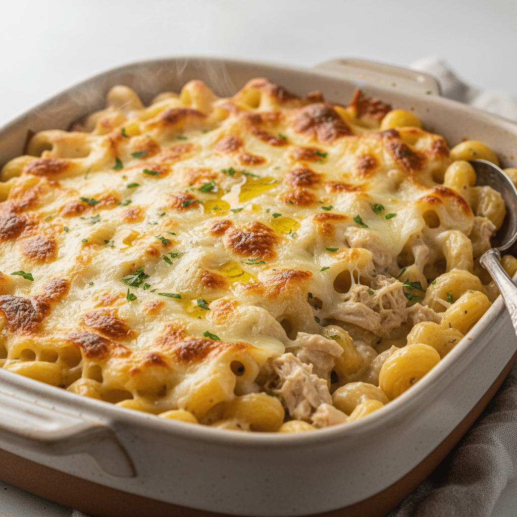 Chicken Alfredo Bake