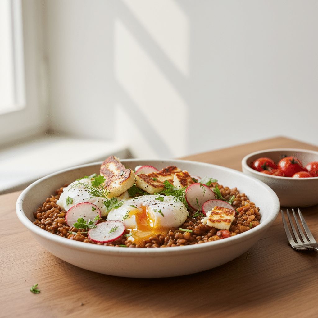 Savory Lentil Breakfast Bowl