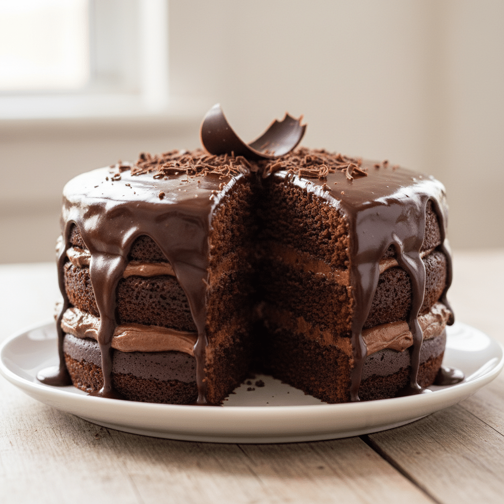 Rich Chocolate Ganache Cake