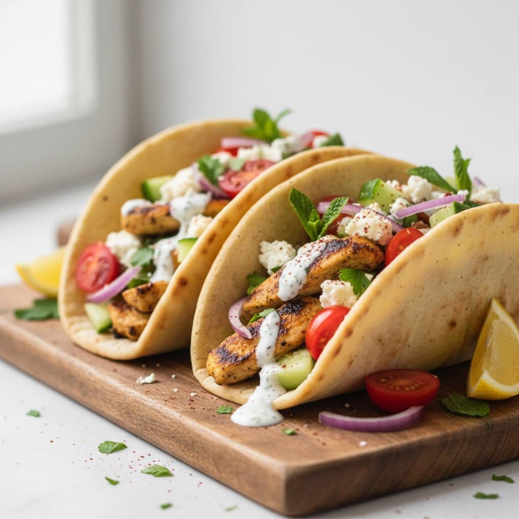 Mediterranean Chicken Tacos