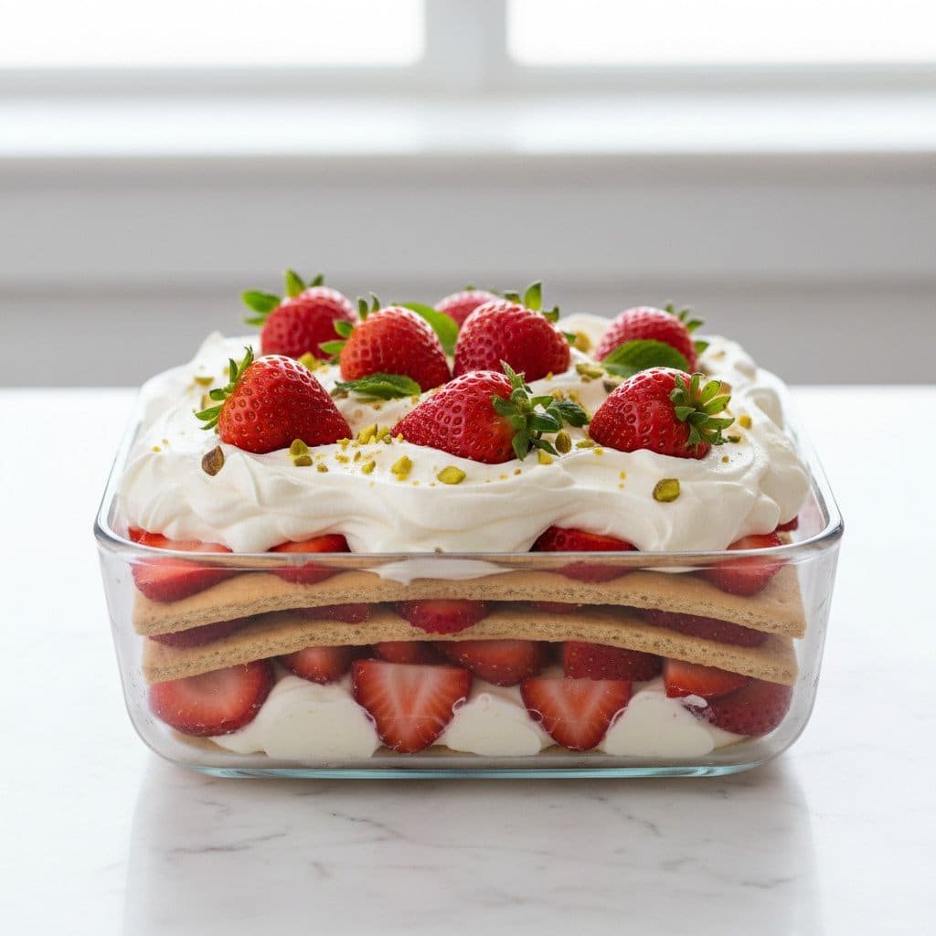 Strawberry Icebox Cake (No-Bake)